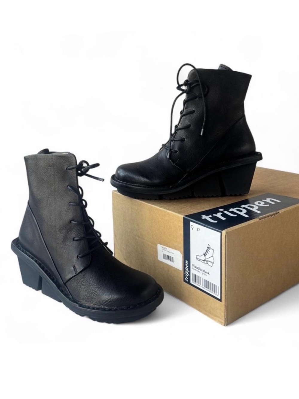 Trippen Black Viaggio Leather Boot